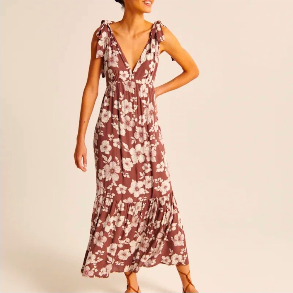 Abercrombie Tie Strap Babydoll maxi dress